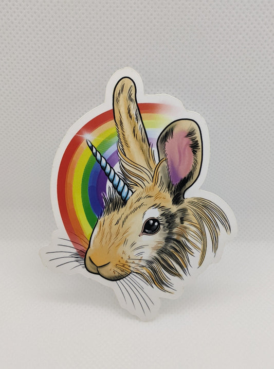 Rainbow Unicorn Bunny Sticker