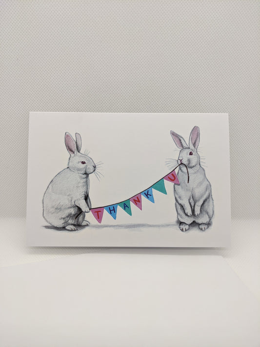 Rabbit Thank You Card